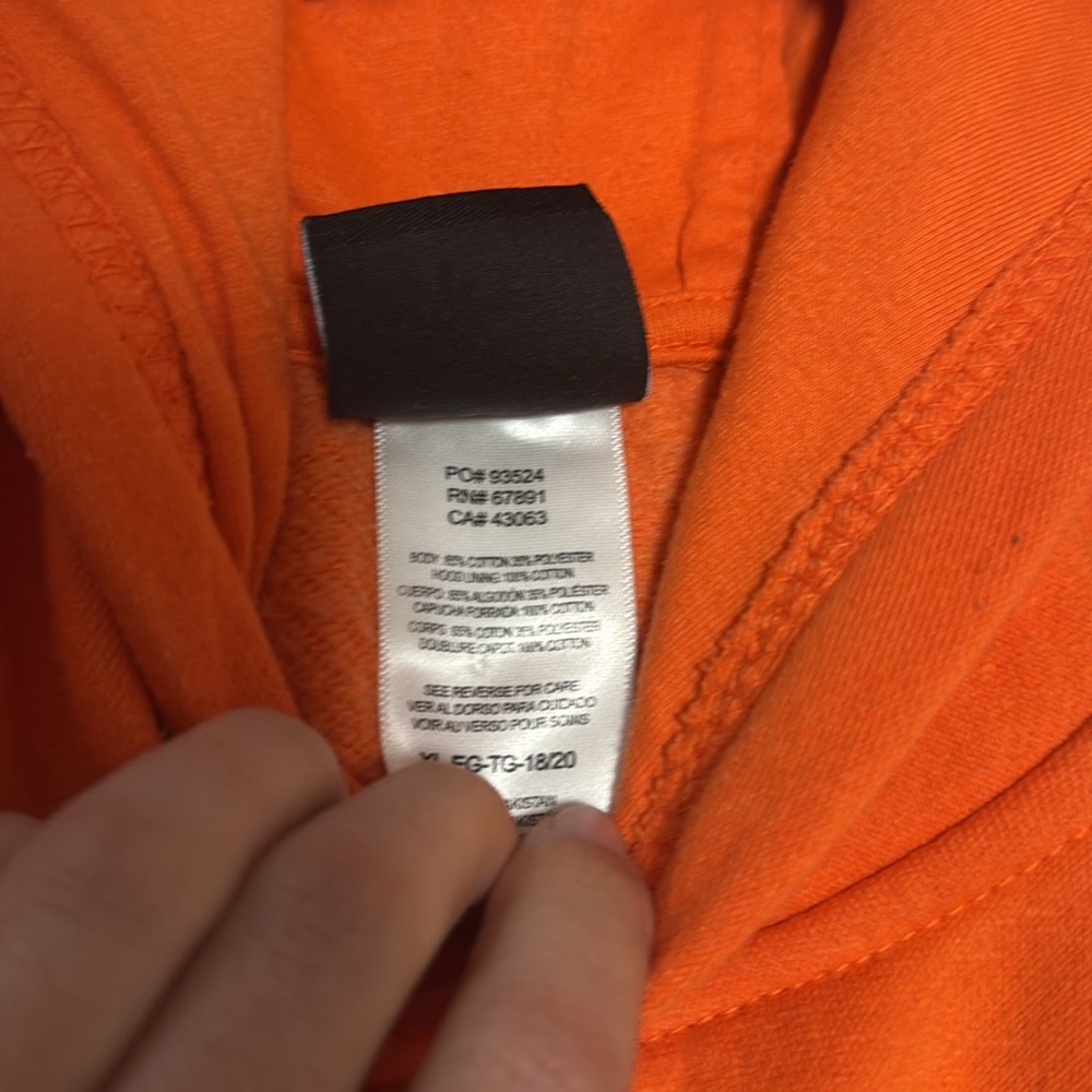 WNBA Jumpwoman Logowoman Hoodie - Orange / White (Size Youth XL) - Picture 7 of 7